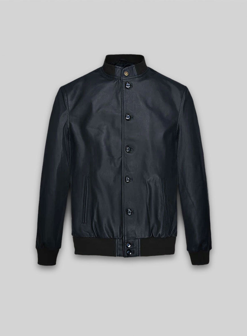 Soft Deep Blue John Cho Leather Jacket #2