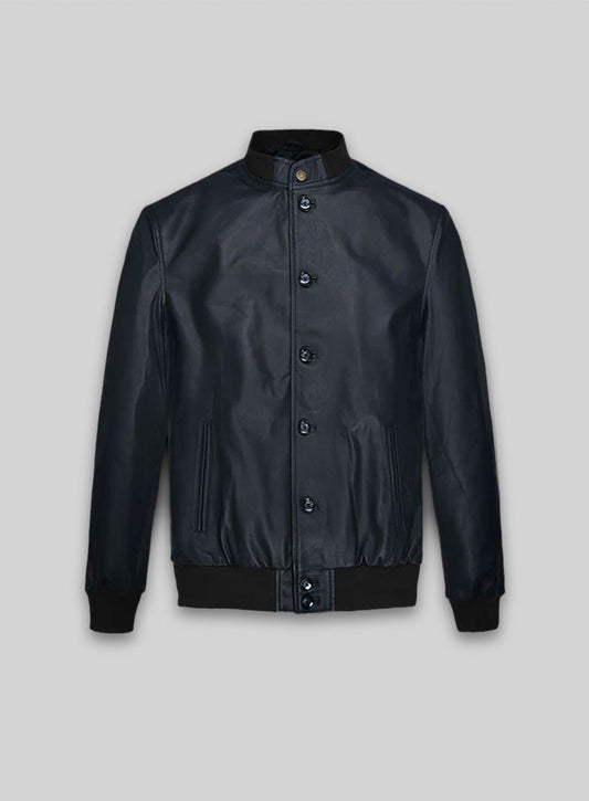 Soft Deep Blue John Cho Leather Jacket #2