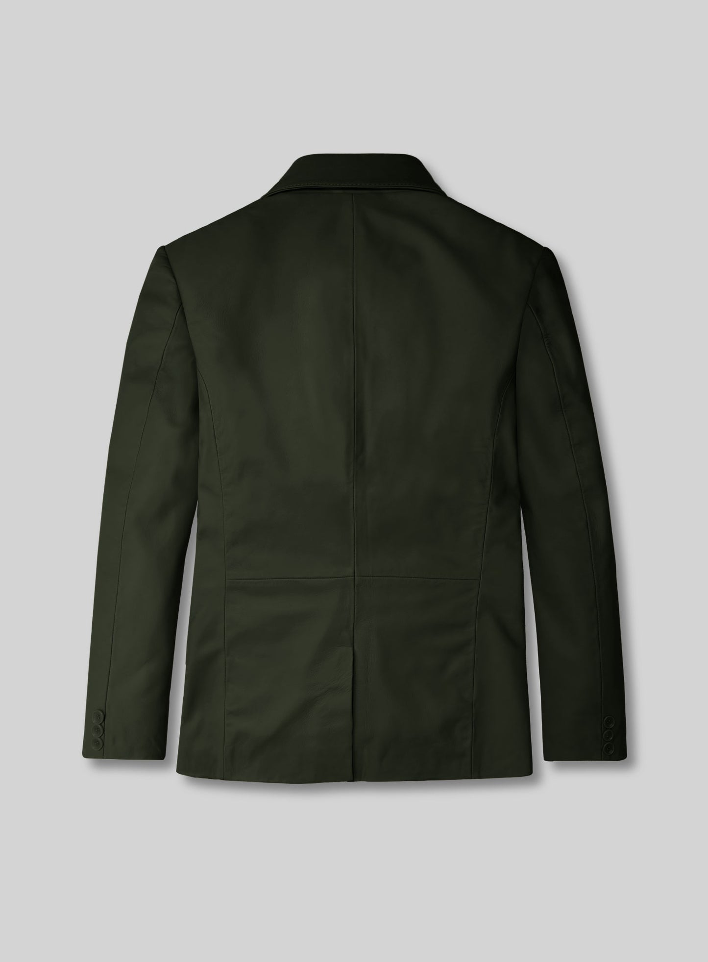Soft Deep Olive Leather Blazer