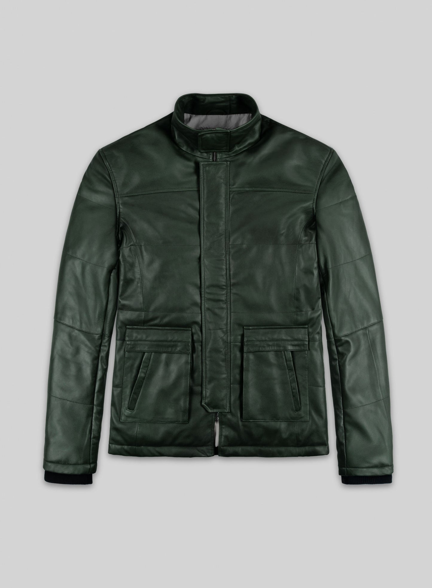Soft Deep Olive Leather Jacket # 1000