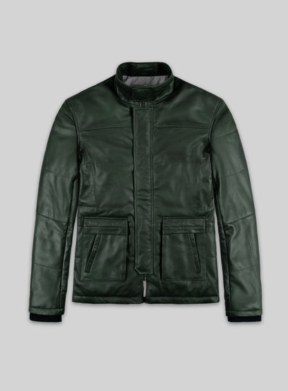 Soft Deep Olive Leather Jacket # 1000