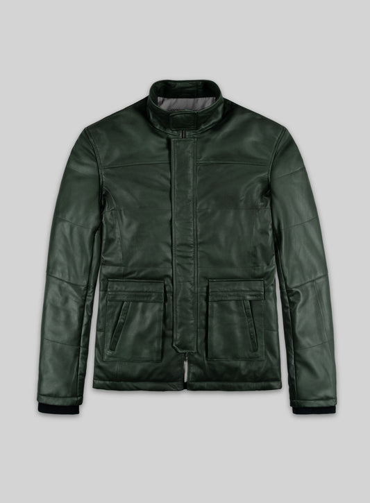 Soft Deep Olive Leather Jacket # 1000