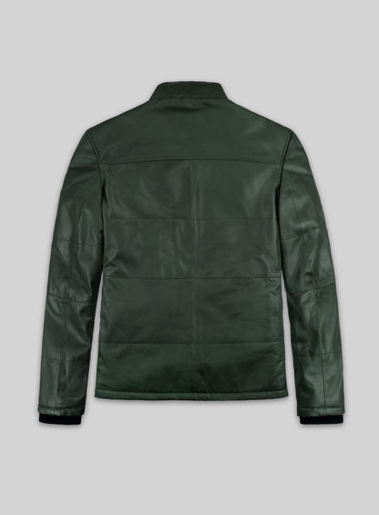 Soft Deep Olive Leather Jacket # 1000