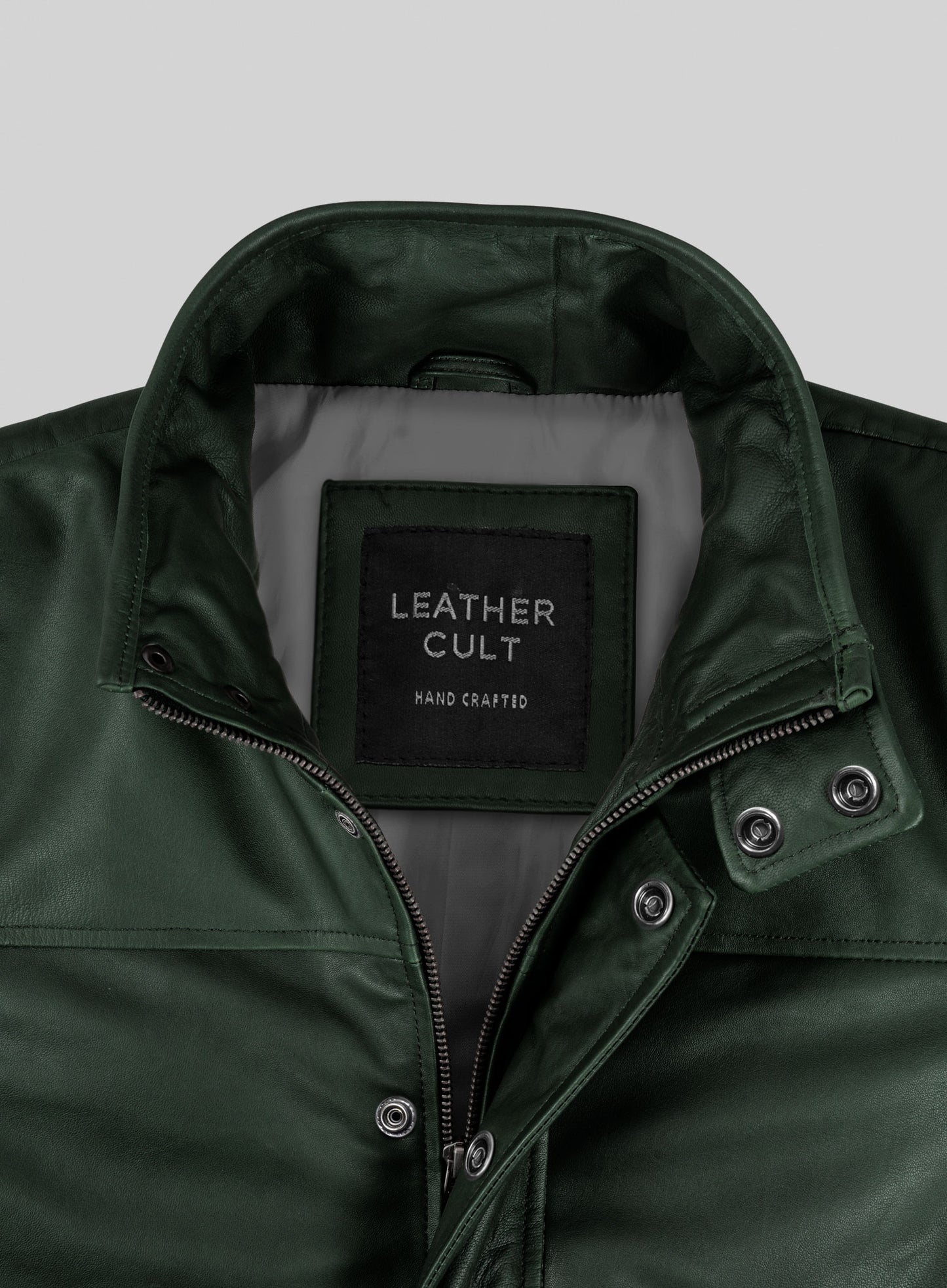 Soft Deep Olive Leather Jacket # 1000
