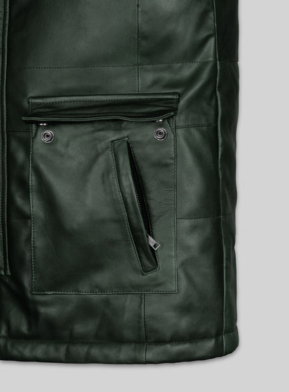 Soft Deep Olive Leather Jacket # 1000
