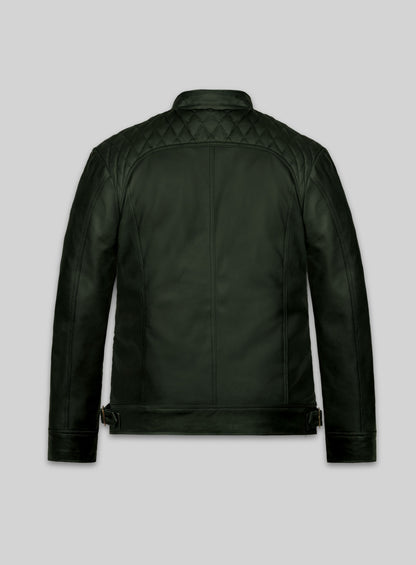 Soft Deep Olive Leather Jacket # 653