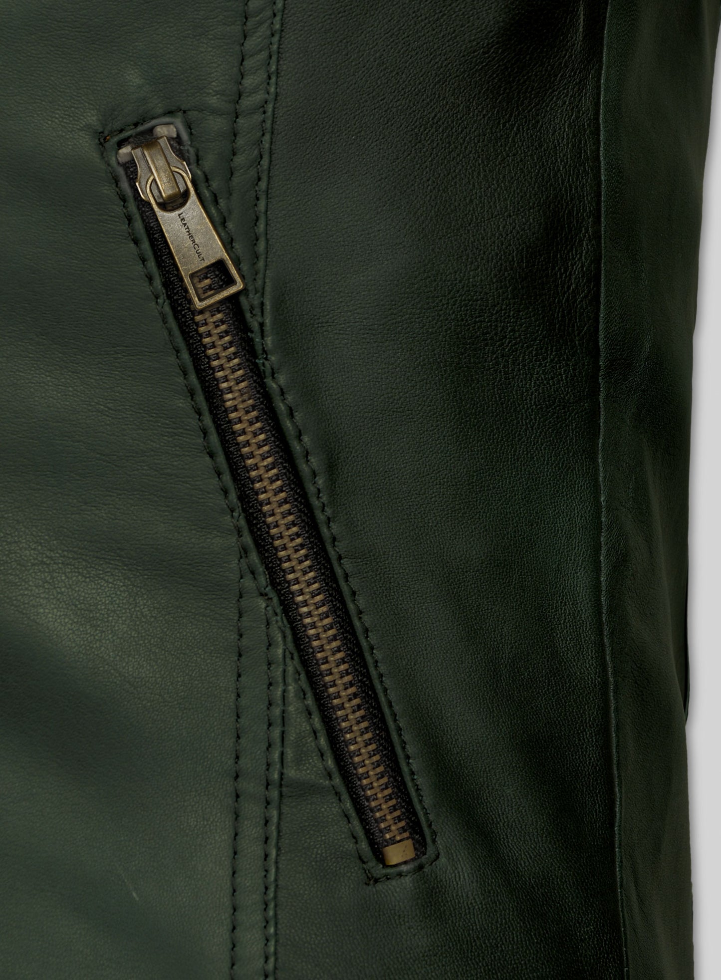 Soft Deep Olive Leather Jacket # 653