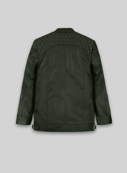 Soft Deep Olive Leather Jacket # 653