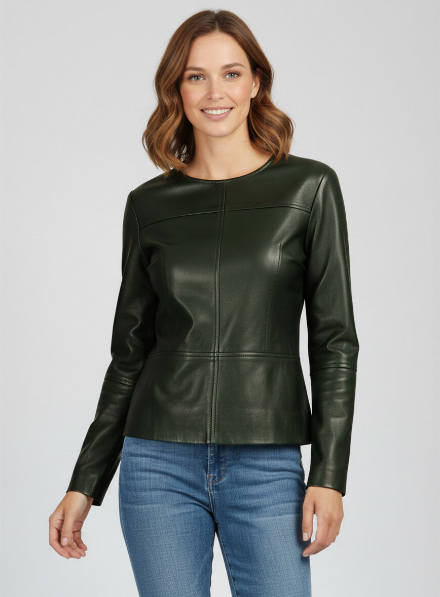 Soft Deep Olive Leather Top Style # 63