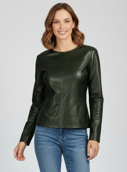 Soft Deep Olive Leather Top Style # 63
