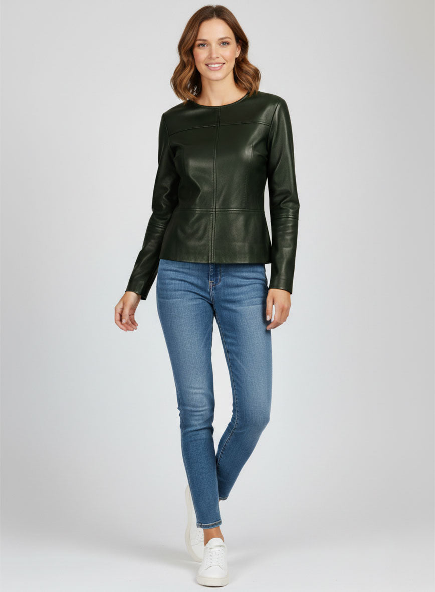 Soft Deep Olive Leather Top Style # 63