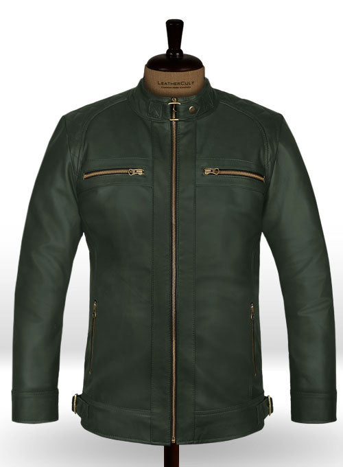 Soft Deep Olive Leather Jacket # 653 - LeatherCult