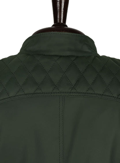 Soft Deep Olive Leather Jacket # 653 - LeatherCult