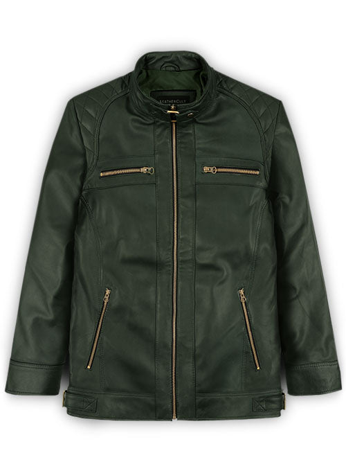 Soft Deep Olive Leather Jacket # 653 - LeatherCult