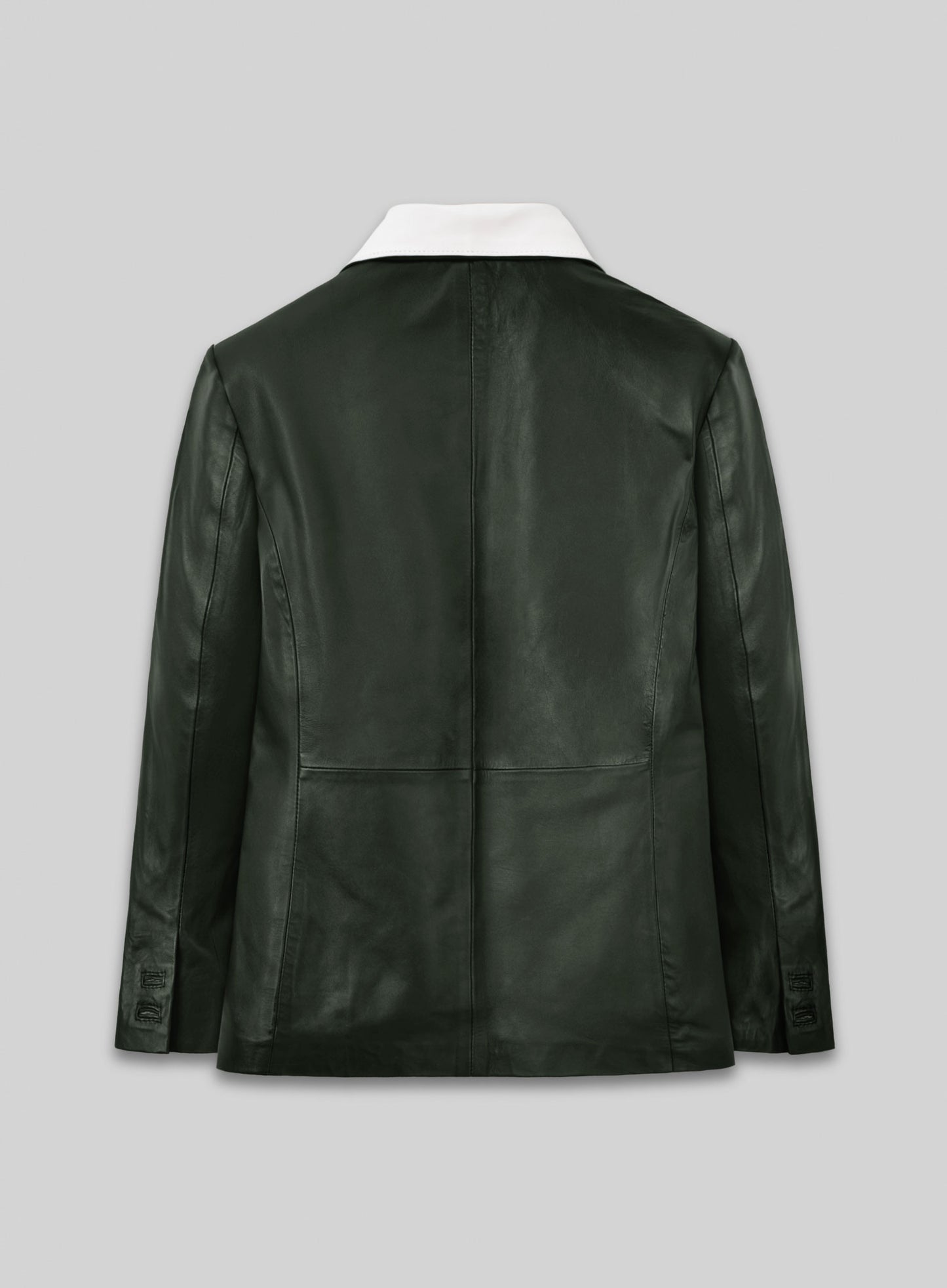 Soft Deep Olive Wax Hampton Leather Blazer
