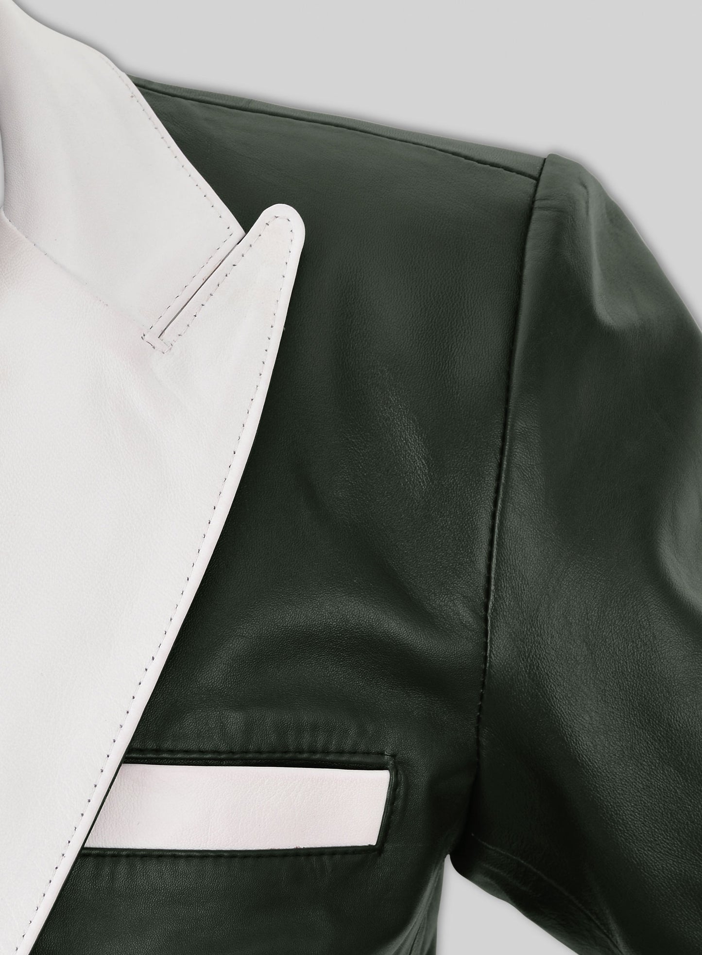 Soft Deep Olive Wax Hampton Leather Blazer