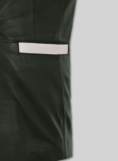 Soft Deep Olive Wax Hampton Leather Blazer