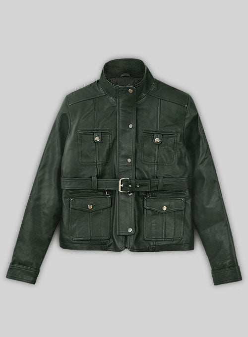 Soft Deep Olive Wax Rachel Weisz Whistleblower Leather Jacket - LeatherCult