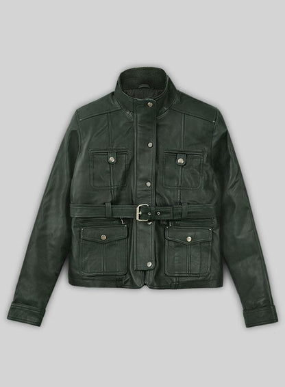 Soft Deep Olive Wax Rachel Weisz Whistleblower Leather Jacket - LeatherCult