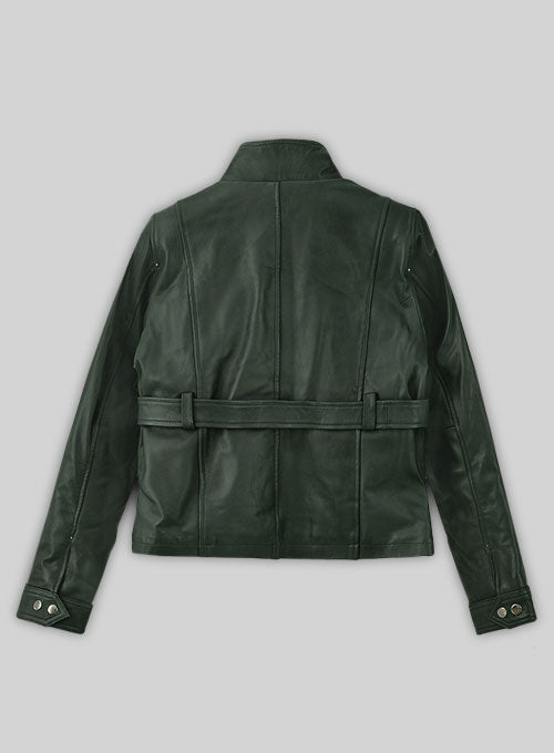 Soft Deep Olive Wax Rachel Weisz Whistleblower Leather Jacket - LeatherCult