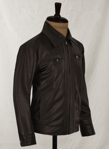 Soft Dark Brown Don Cheadle Traitor Leather Jacket - LeatherCult