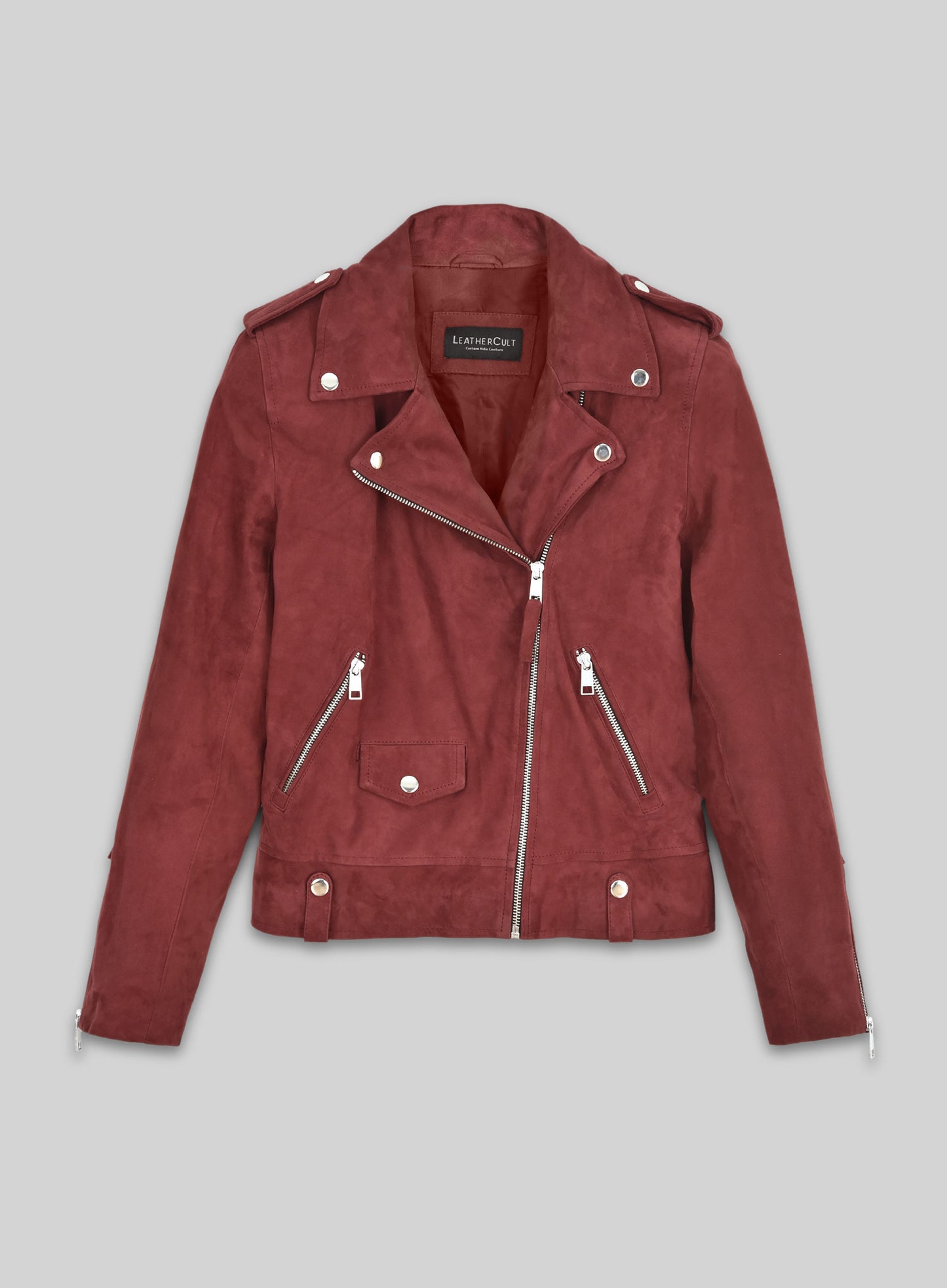 Soft French Red Suede Meghan Markle Leather Jacket