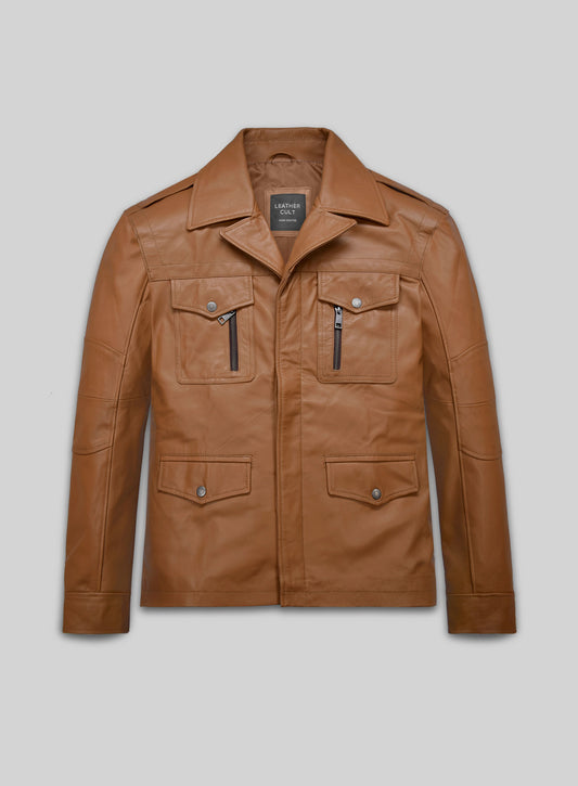 Soft Hunter Tan Leather Jacket # 621