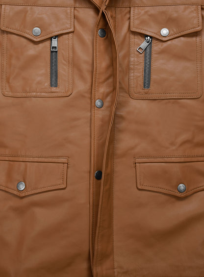Soft Hunter Tan Leather Jacket # 621