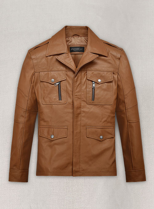 Soft Hunter Tan Leather Jacket # 621 - LeatherCult