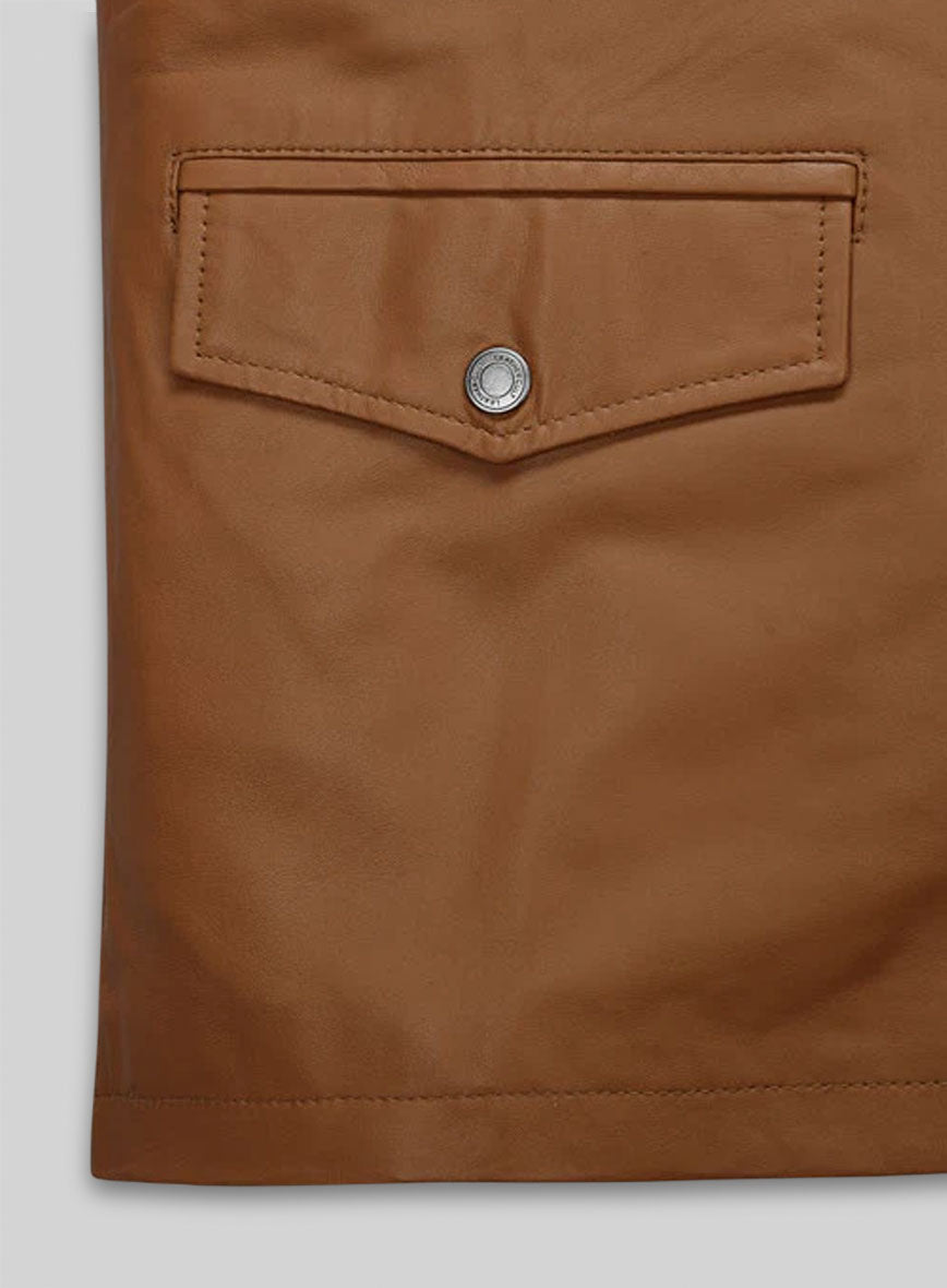 Soft Hunter Tan Leather Jacket # 621