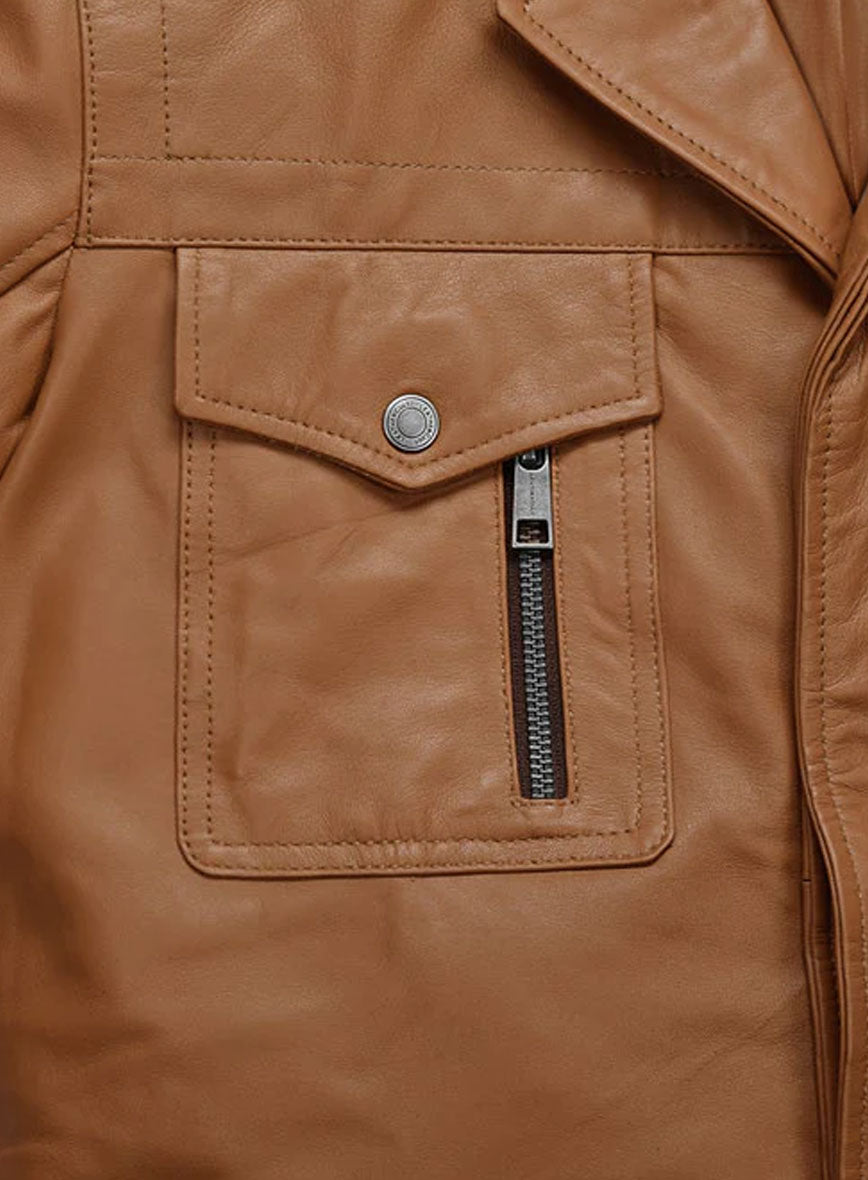Soft Hunter Tan Leather Jacket # 621