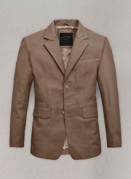 Soft King Brown Leather Blazer - LeatherCult