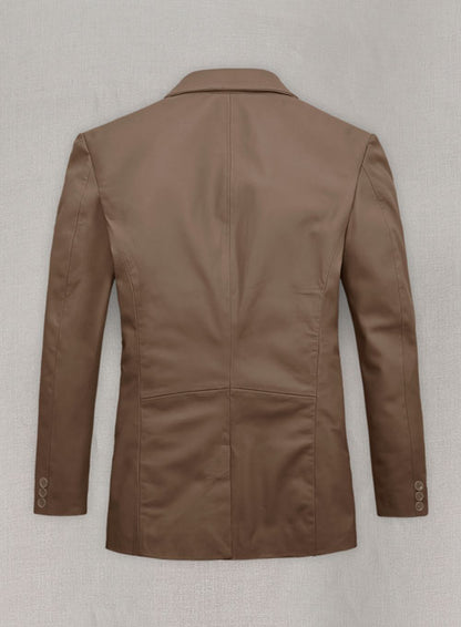 Soft King Brown Leather Blazer - LeatherCult