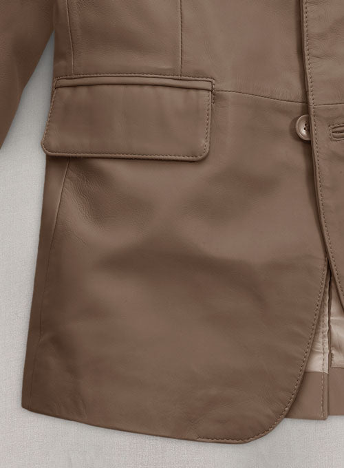 Soft King Brown Leather Blazer - LeatherCult
