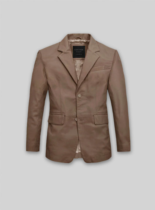 Soft King Brown Leather Blazer