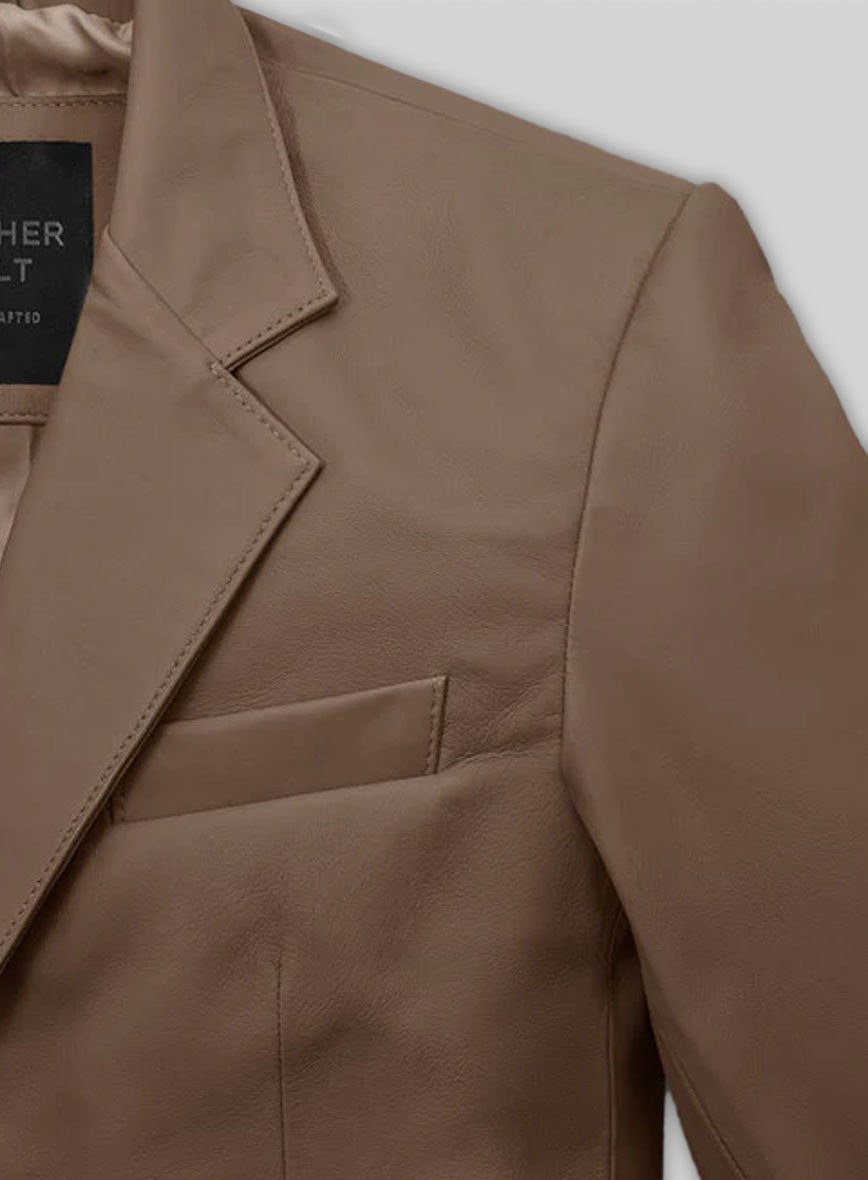 Soft King Brown Leather Blazer