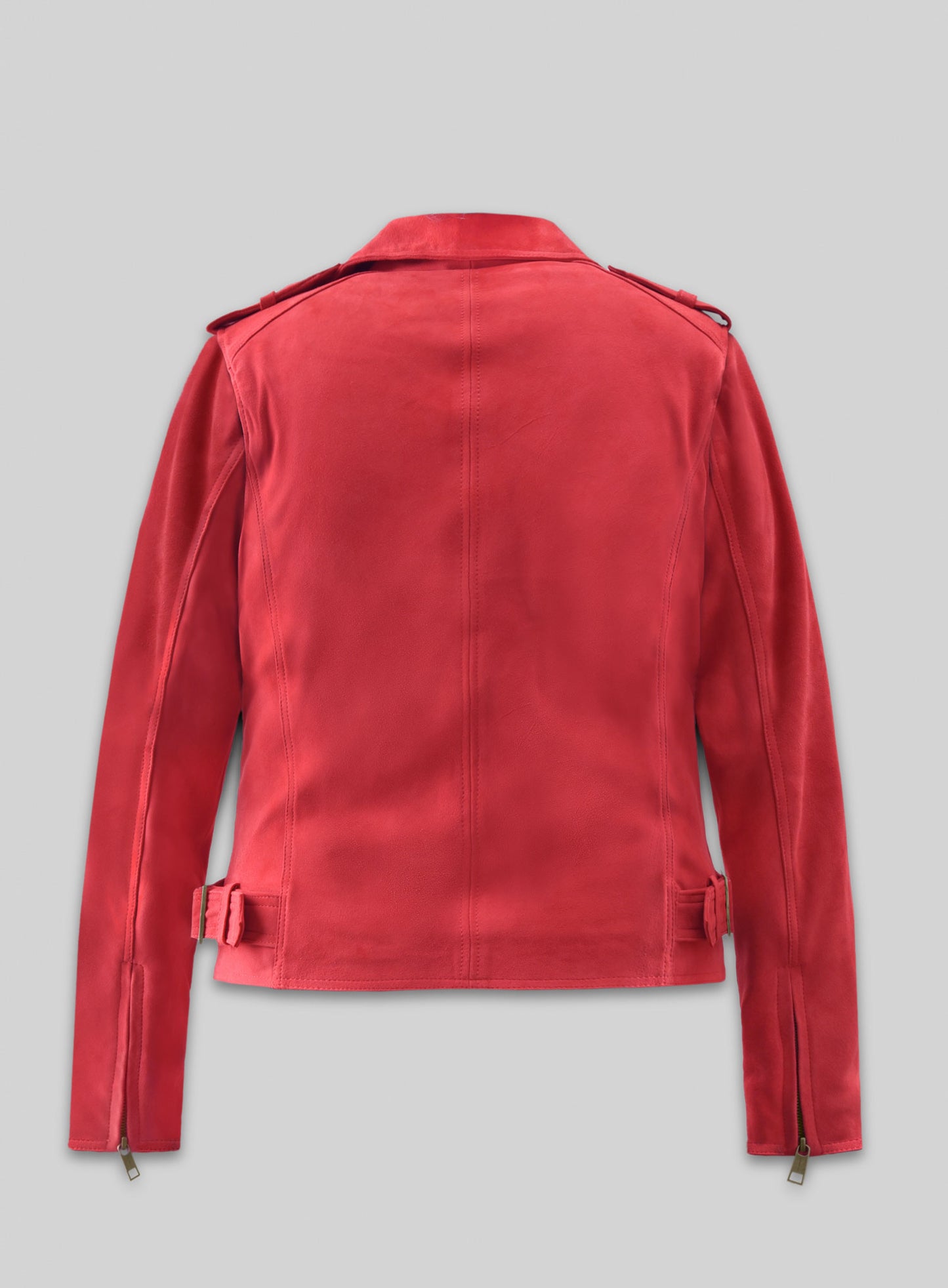 Soft Lava Red Suede Leather Jacket # 267