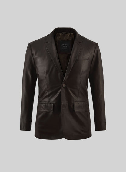 Soft Louis Brown Leather Blazer