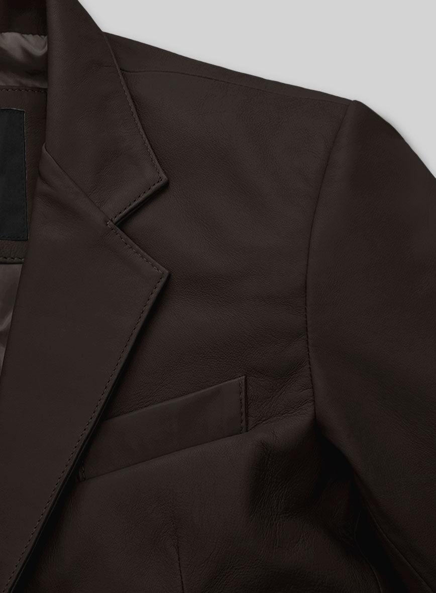 Soft Louis Brown Leather Blazer