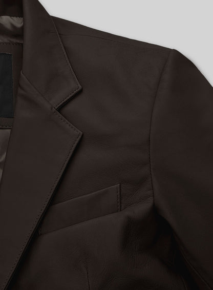 Soft Louis Brown Leather Blazer
