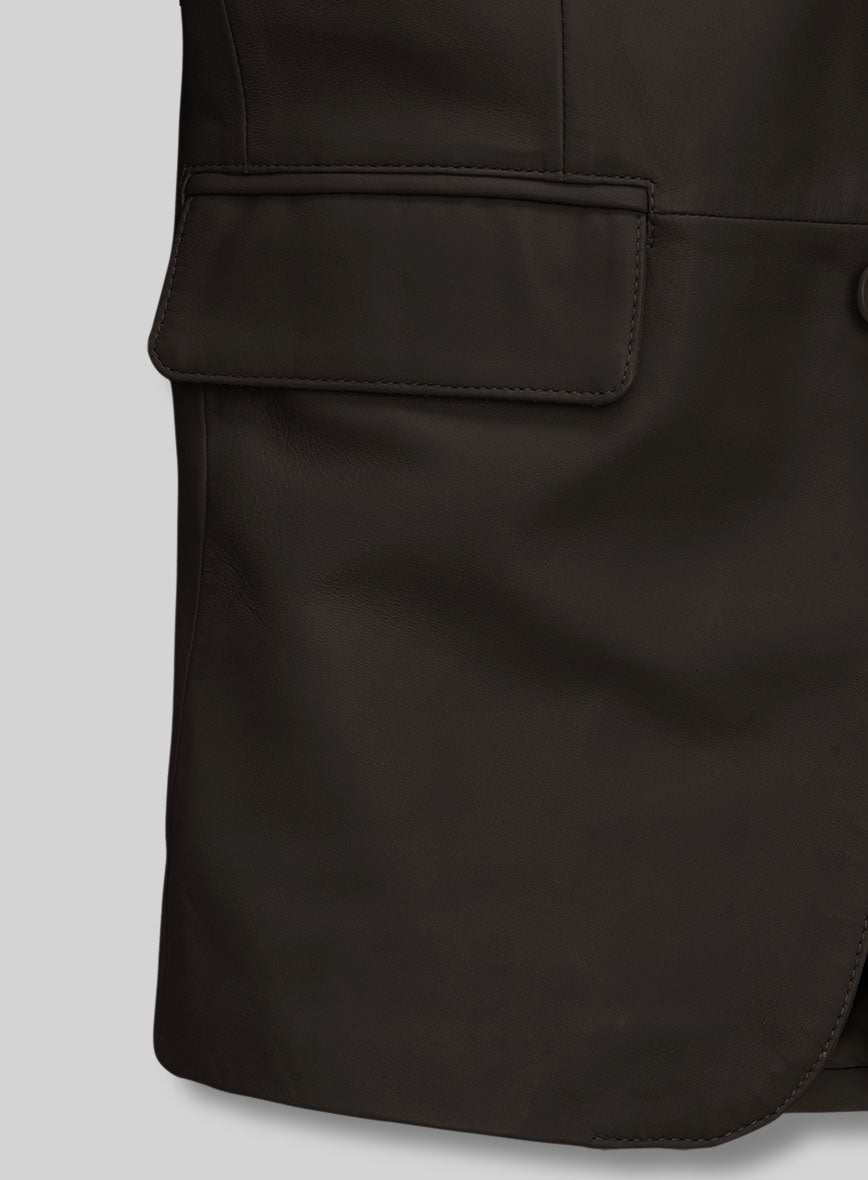 Soft Louis Brown Leather Blazer