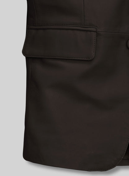Soft Louis Brown Leather Blazer