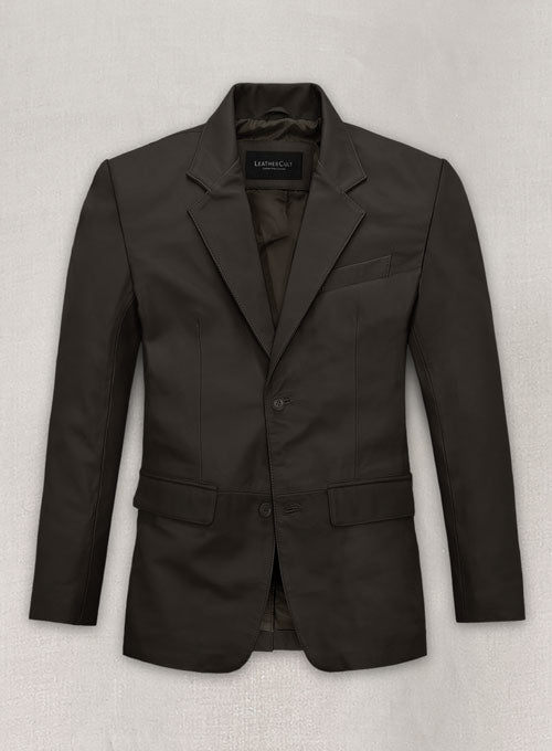 Soft Louis Brown Leather Blazer - LeatherCult