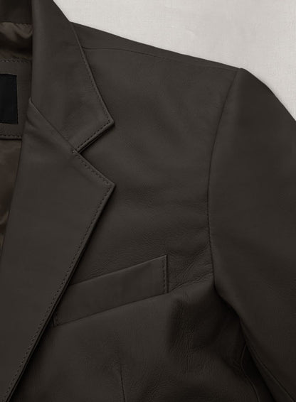 Soft Louis Brown Leather Blazer - LeatherCult