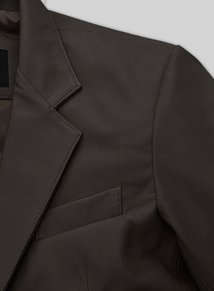 Soft Louis Brown Leather Blazer