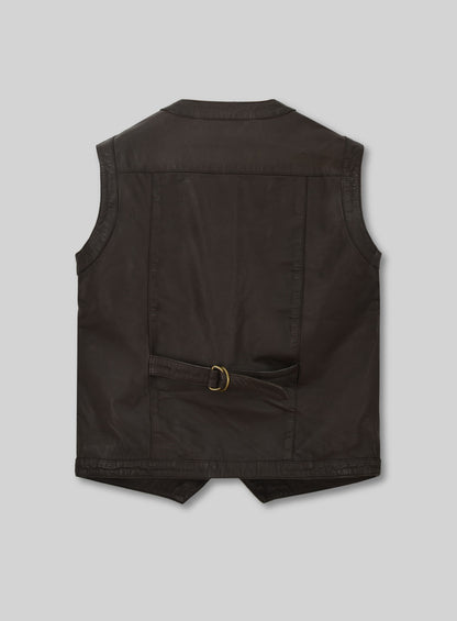Soft Louis Brown Washed & Wax Chris Pratt Jurassic World Vest