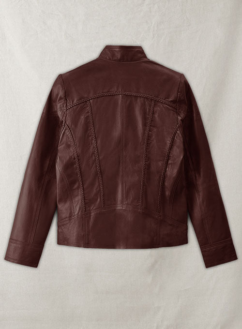 Soft Maroon Wax Clova Leather Jacket - LeatherCult
