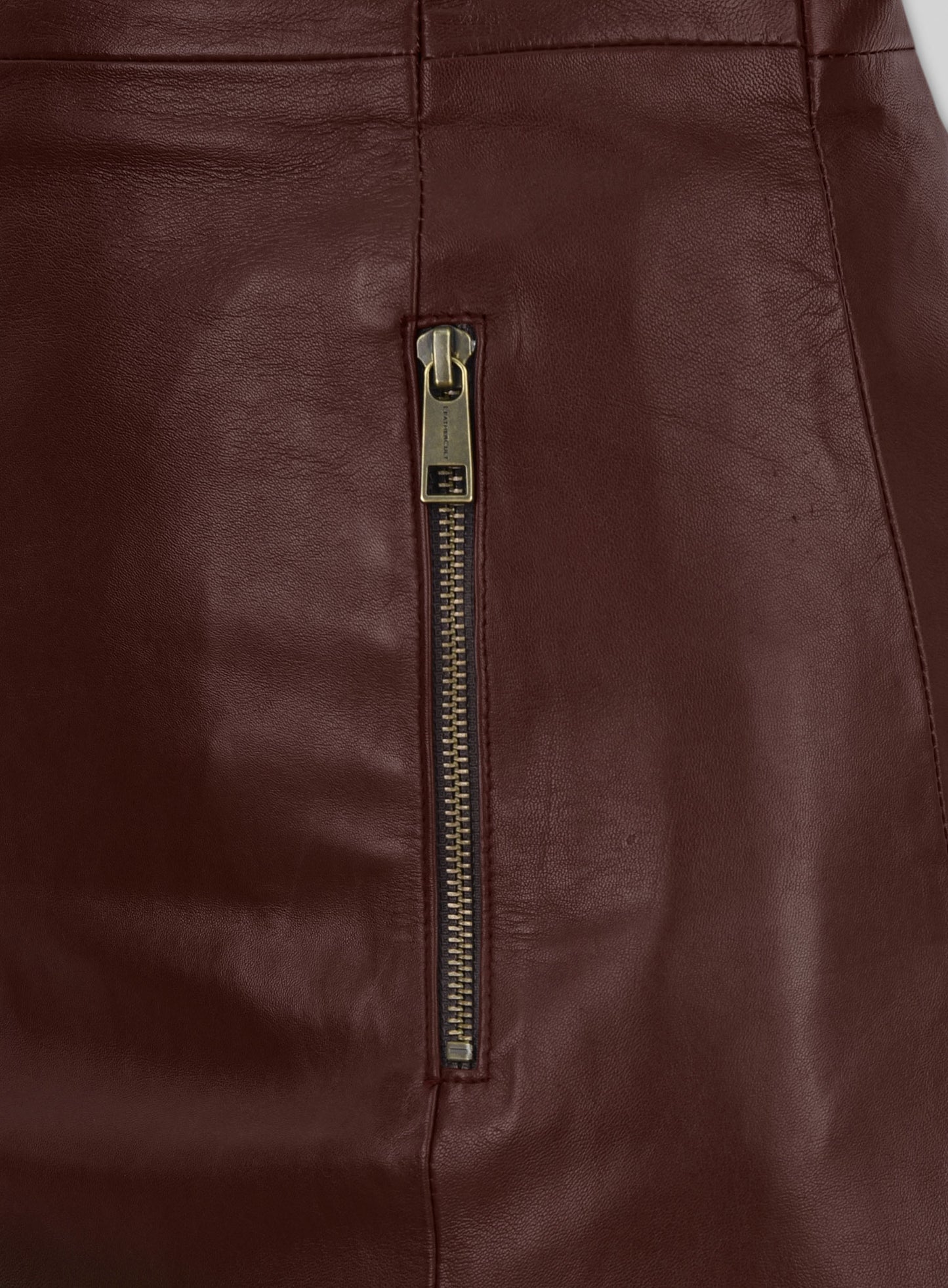 Soft Maroon Wax Miller Leather Dress - # 765