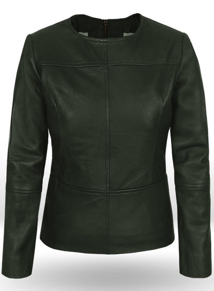Soft Deep Olive Leather Top Style # 63 - LeatherCult