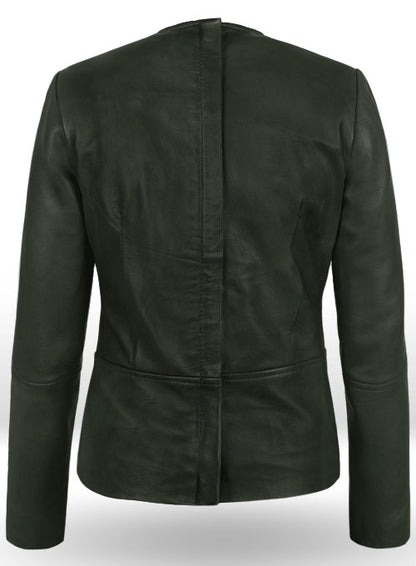 Soft Deep Olive Leather Top Style # 63 - LeatherCult